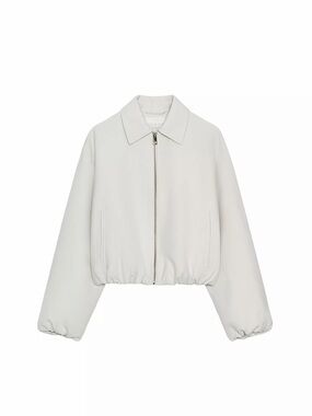 Zara Beige Women's Bomber Jacket